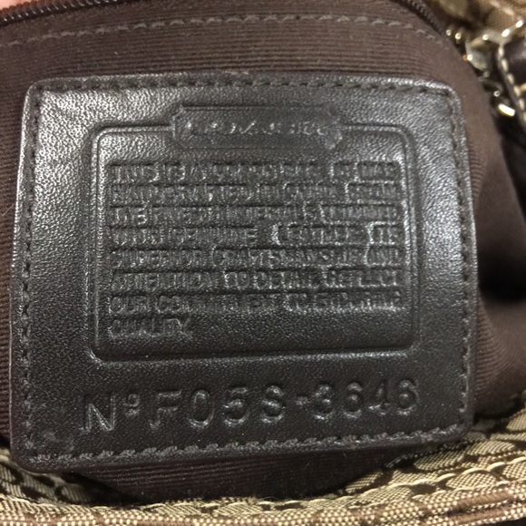 Vintage two tone brown coach handbag - Picture 6 of 8